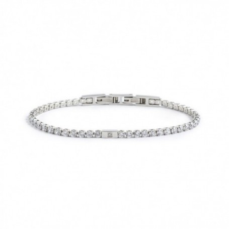 BRACCIALE TENNIS CRISTALLI BIANCHI 3MM