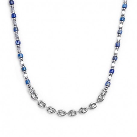 COLLANA CON RONDELLE IN SODALITE