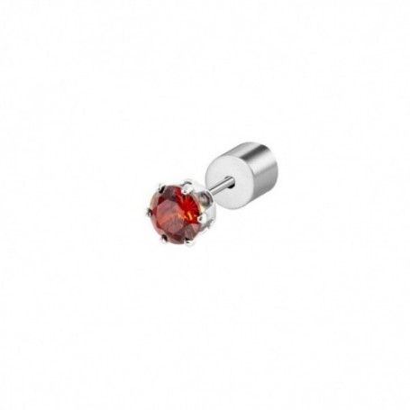 OR CON ZIRCONE ROSSO 4MM 2OR0092-R